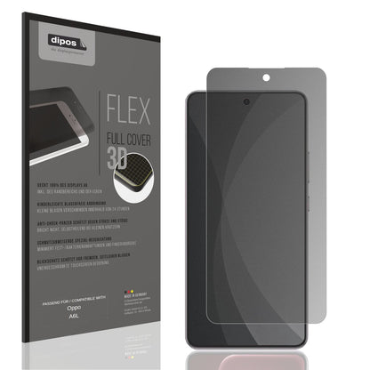 Blickschutzfolie von dipos passend für Oppo A6L, 100% Displayabdeckung und blasenfreie Montage