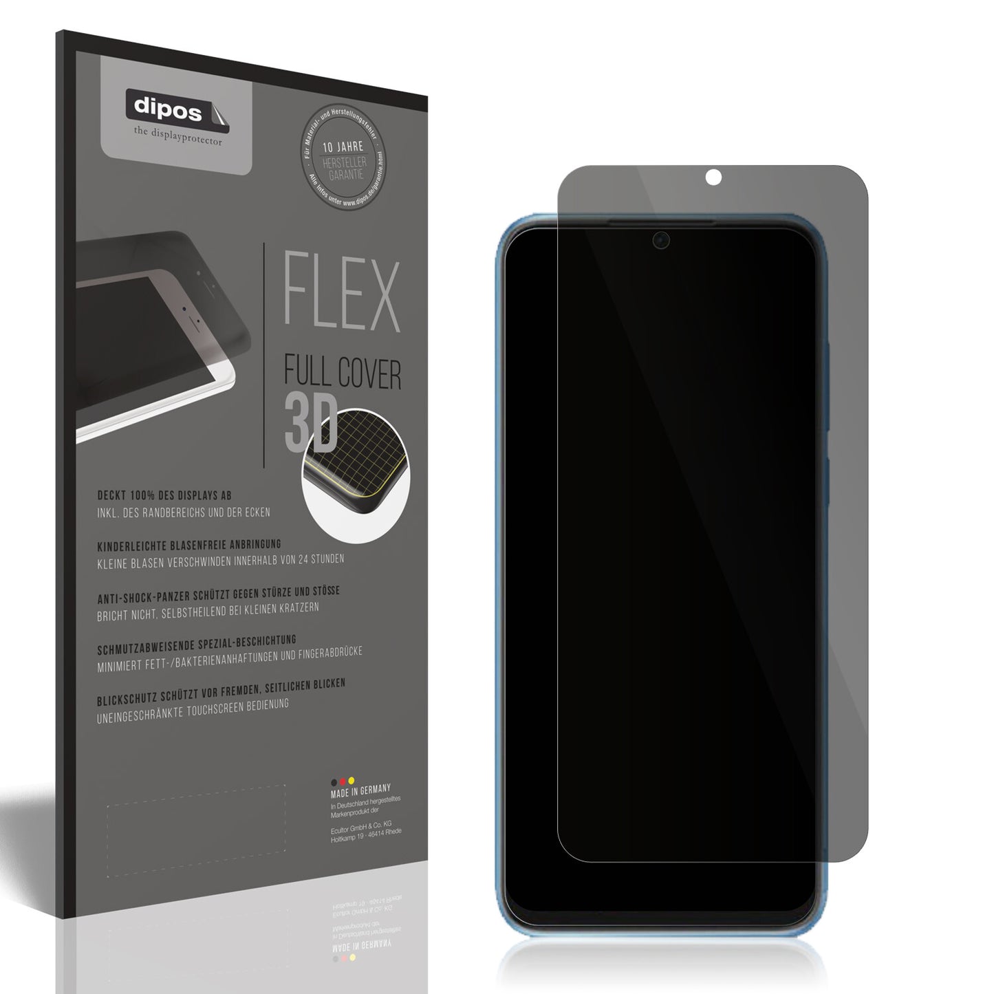 Blickschutzfolie von dipos passend für Oscal C60, 100% Displayabdeckung und blasenfreie Montage