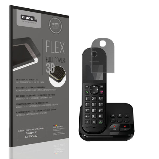 Blickschutzfolie von dipos passend für Panasonic KX-TGC422, 100% Displayabdeckung und blasenfreie Montage