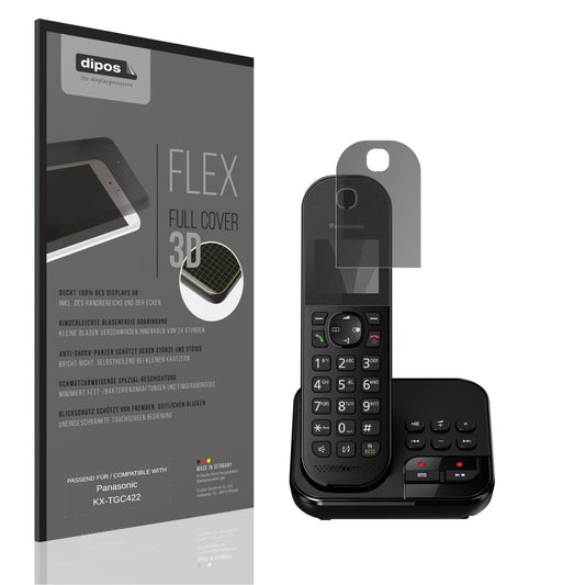 Blickschutzfolie von dipos passend für Panasonic KX-TGC422, 100% Displayabdeckung und blasenfreie Montage