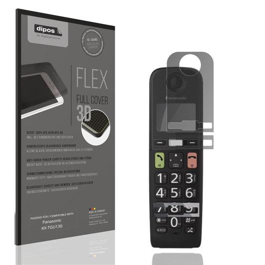 Blickschutzfolie von dipos passend für Panasonic KX-TGU130, 100% Displayabdeckung und blasenfreie Montage