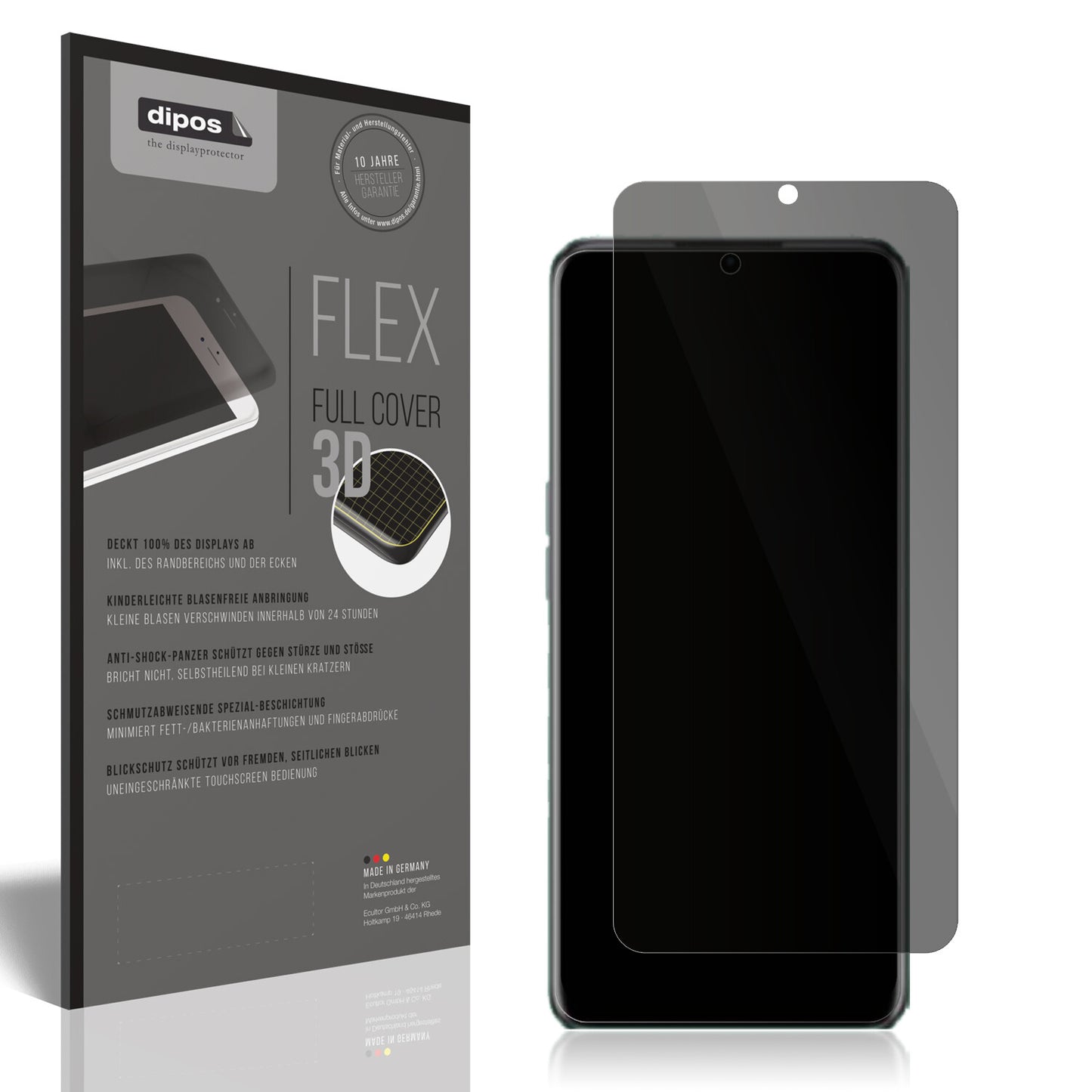 Blickschutzfolie von dipos passend für Realme V23i, 100% Displayabdeckung und blasenfreie Montage