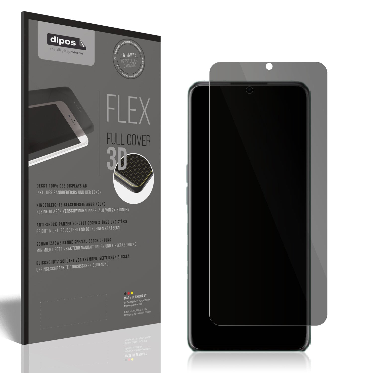 Blickschutzfolie von dipos passend für Realme V23i, 100% Displayabdeckung und blasenfreie Montage