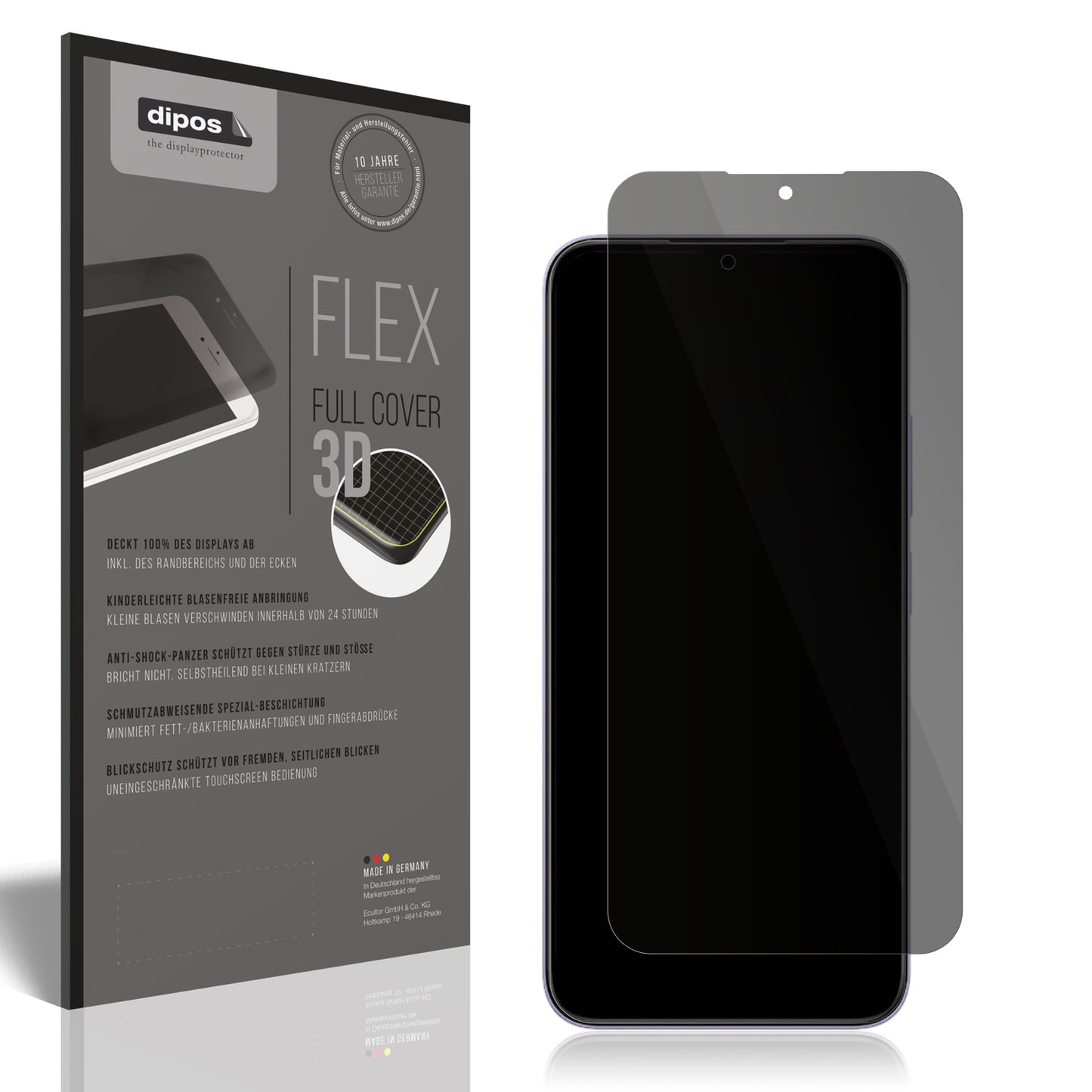 Blickschutzfolie von dipos passend für Redmi 15C 5G, 100% Displayabdeckung und blasenfreie Montage