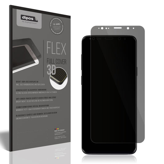 Blickschutzfolie von dipos passend für Samsung Galaxy S9+, 100% Displayabdeckung und blasenfreie Montage