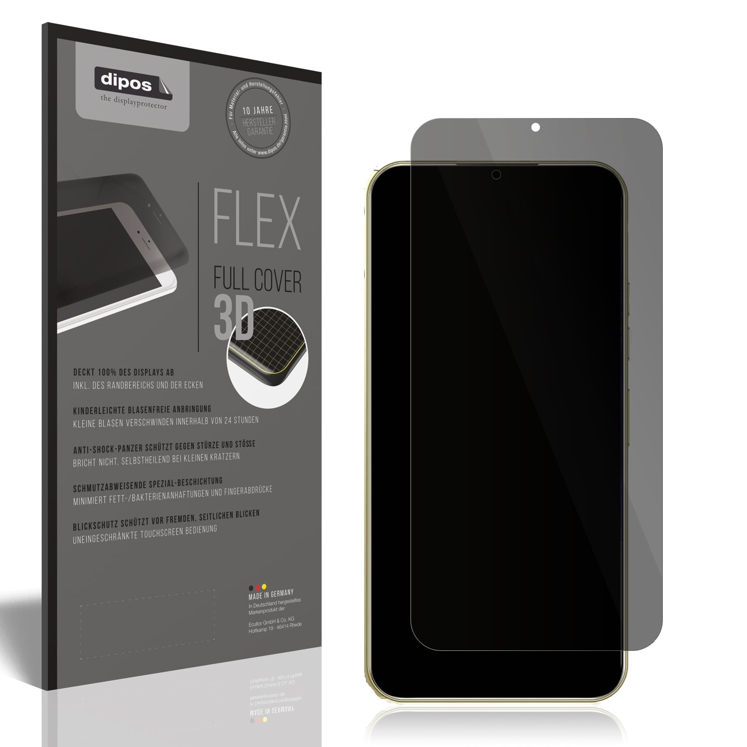Blickschutzfolie von dipos passend für SnHey S23 Ultra, 100% Displayabdeckung und blasenfreie Montage