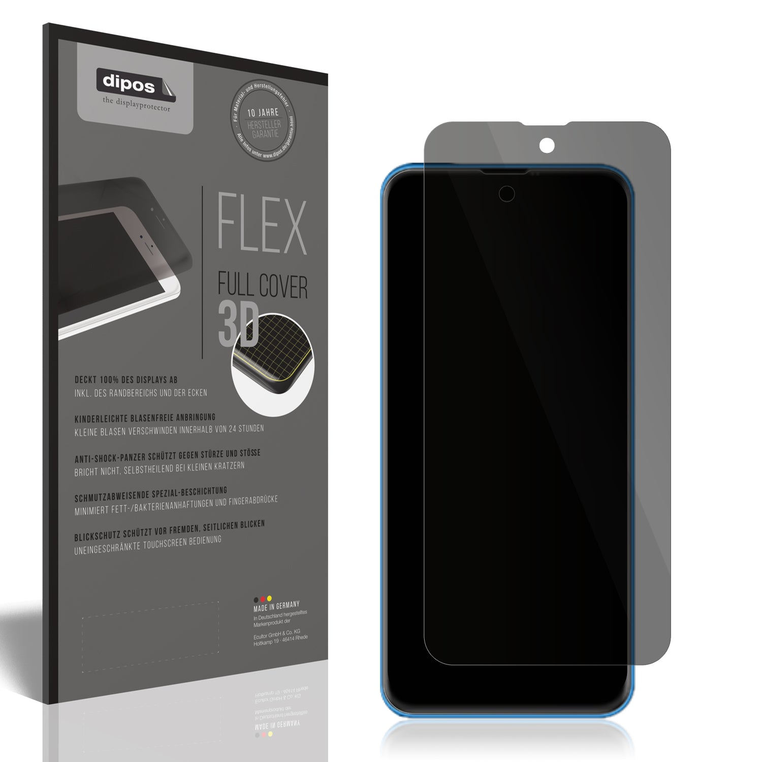 Blickschutzfolie von dipos passend für Sunelan River X1, 100% Displayabdeckung und blasenfreie Montage