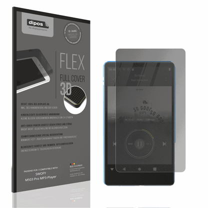 Blickschutzfolie von dipos passend für SWOFY M503 Pro MP3-Player, 100% Displayabdeckung und blasenfreie Montage