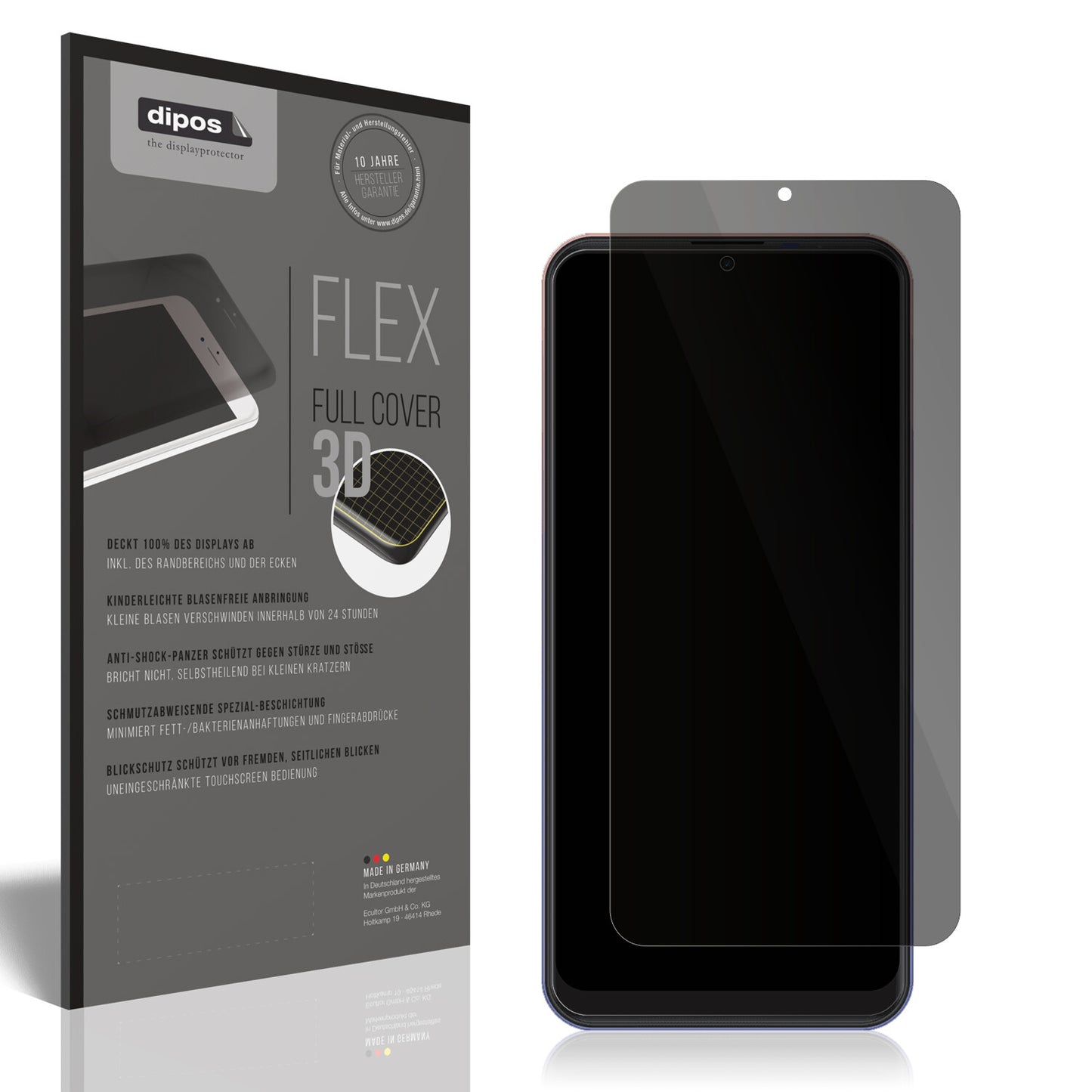 Blickschutzfolie von dipos passend für Symphony Z30, 100% Displayabdeckung und blasenfreie Montage