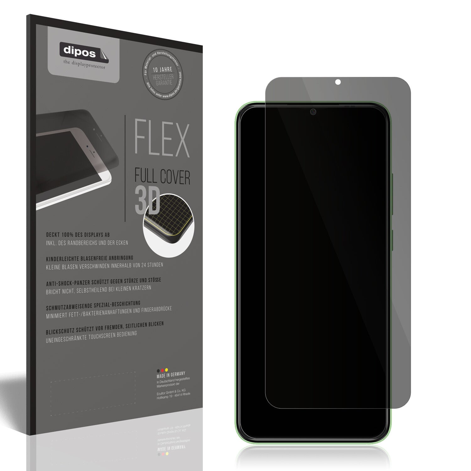 Blickschutzfolie von dipos passend für Symphony Z55, 100% Displayabdeckung und blasenfreie Montage