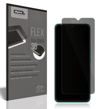 Blickschutzfolie von dipos passend für Tecno Spark 8C, 100% Displayabdeckung und blasenfreie Montage