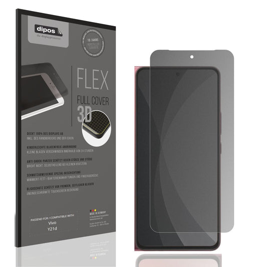 Blickschutzfolie von dipos passend für Vivo Y21d, 100% Displayabdeckung und blasenfreie Montage