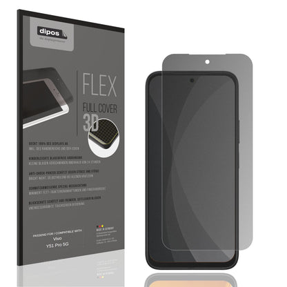 Blickschutzfolie von dipos passend für Vivo Y51 Pro 5G, 100% Displayabdeckung und blasenfreie Montage