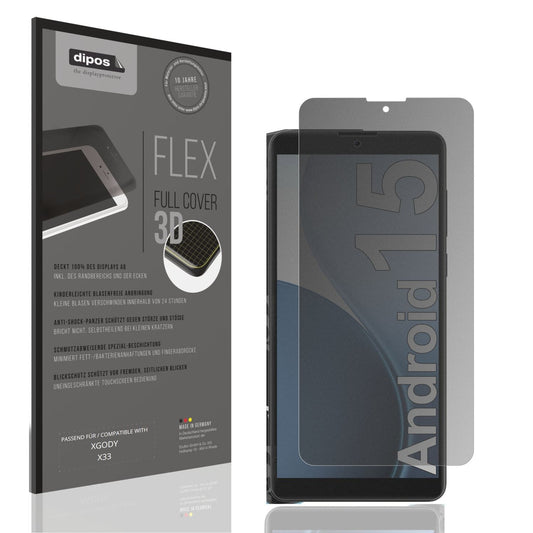 Blickschutzfolie von dipos passend für XGODY X33, 100% Displayabdeckung und blasenfreie Montage