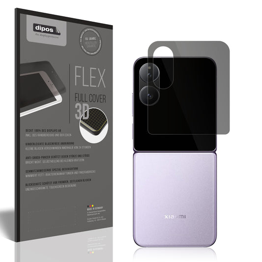 Blickschutzfolie von dipos passend für Xiaomi Mix Flip 2 Außenseite, 100% Displayabdeckung und blasenfreie Montage