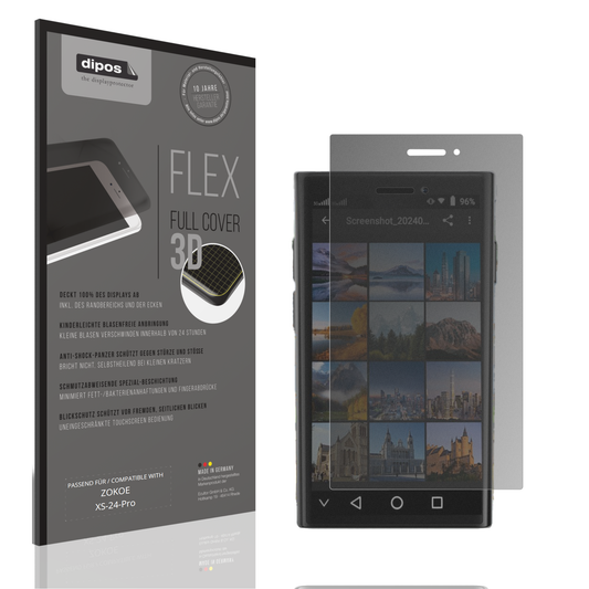 Blickschutzfolie von dipos passend für ZOKOE XS-24-Pro, 100% Displayabdeckung und blasenfreie Montage