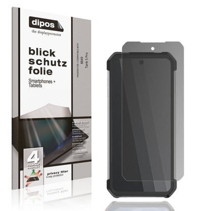 Blickschutzfolie von dipos passend für 8849 Tank 5 Pro, präziser Zuschnitt und blasenfrei montiert