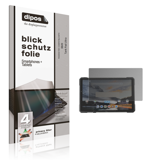 Blickschutzfolie von dipos passend für 8849 Tank Pad Ultra, präziser Zuschnitt und blasenfrei montiert
