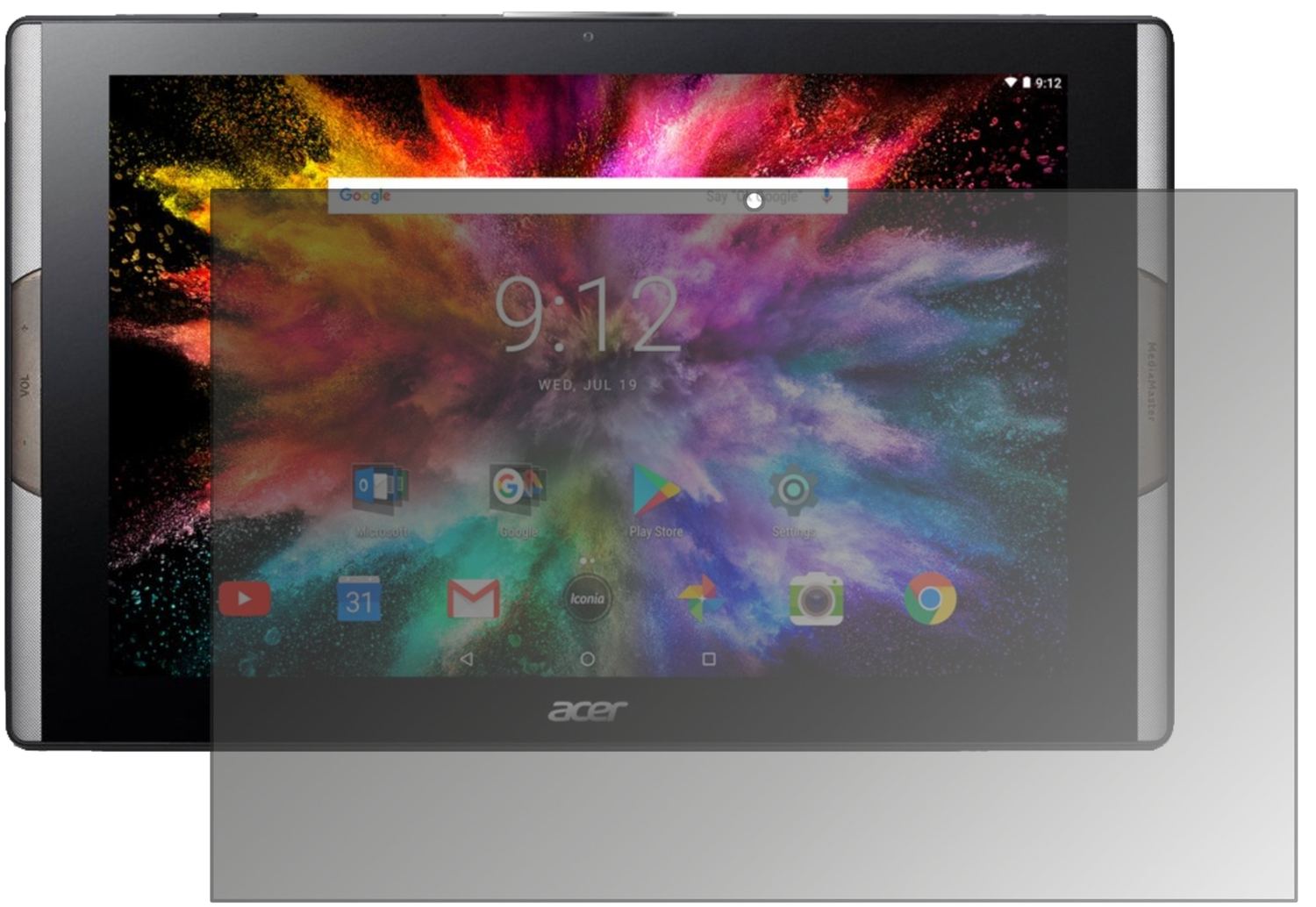 Blickschutzfolie von dipos passend für Acer Iconia Tab 10 A3-A50, präziser Zuschnitt und blasenfrei montiert