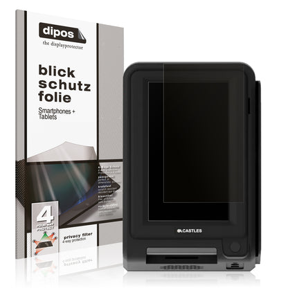 Blickschutzfolie von dipos passend für Adyen S1U2, präziser Zuschnitt und blasenfrei montiert