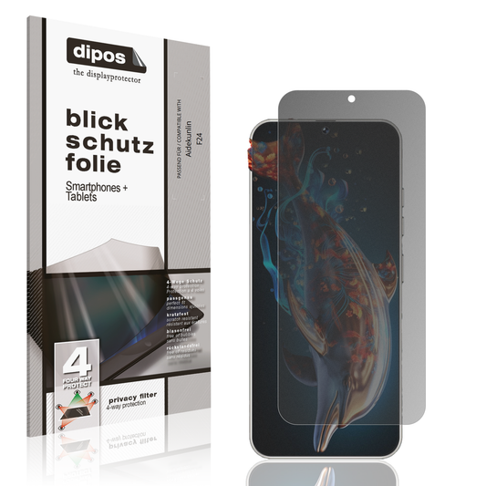 Blickschutzfolie von dipos passend für Aidekunlin F24, präziser Zuschnitt und blasenfrei montiert