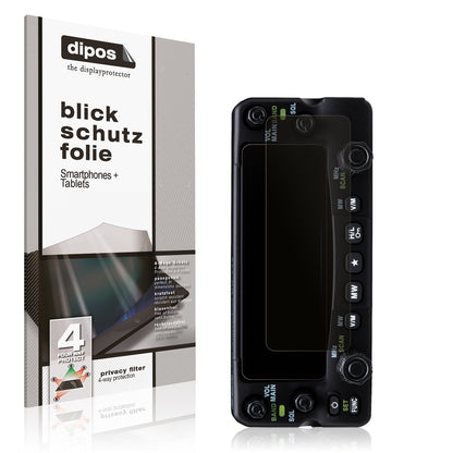 Blickschutzfolie von dipos passend für Alinco DR-735-E, präziser Zuschnitt und blasenfrei montiert