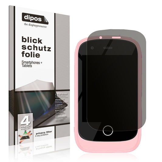 Blickschutzfolie von dipos passend für Alutoria Kinder Handy PH05, präziser Zuschnitt und blasenfrei montiert