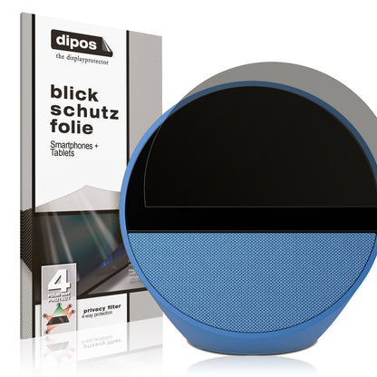 Blickschutzfolie von dipos passend für Amazon Echo Spot 2024, präziser Zuschnitt und blasenfrei montiert