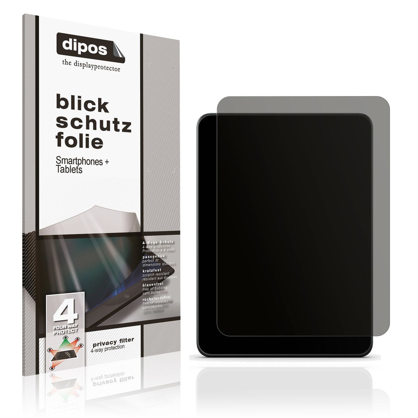 Blickschutzfolie von dipos passend für Amazon Kindle Colorsoft Signature Edition 2024, präziser Zuschnitt und blasenfrei montiert