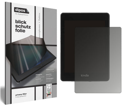Blickschutzfolie von dipos passend für Amazon Kindle Paperwhite (2021), präziser Zuschnitt und blasenfrei montiert