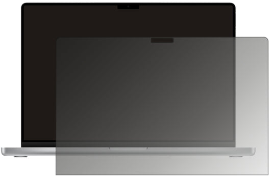 Blickschutzfolie von dipos passend für Apple MacBook Pro 16 Zoll (2021), präziser Zuschnitt und blasenfrei montiert