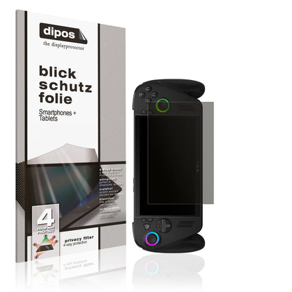 Blickschutzfolie von dipos passend für ASUS Rog Xbox Ally X, präziser Zuschnitt und blasenfrei montiert