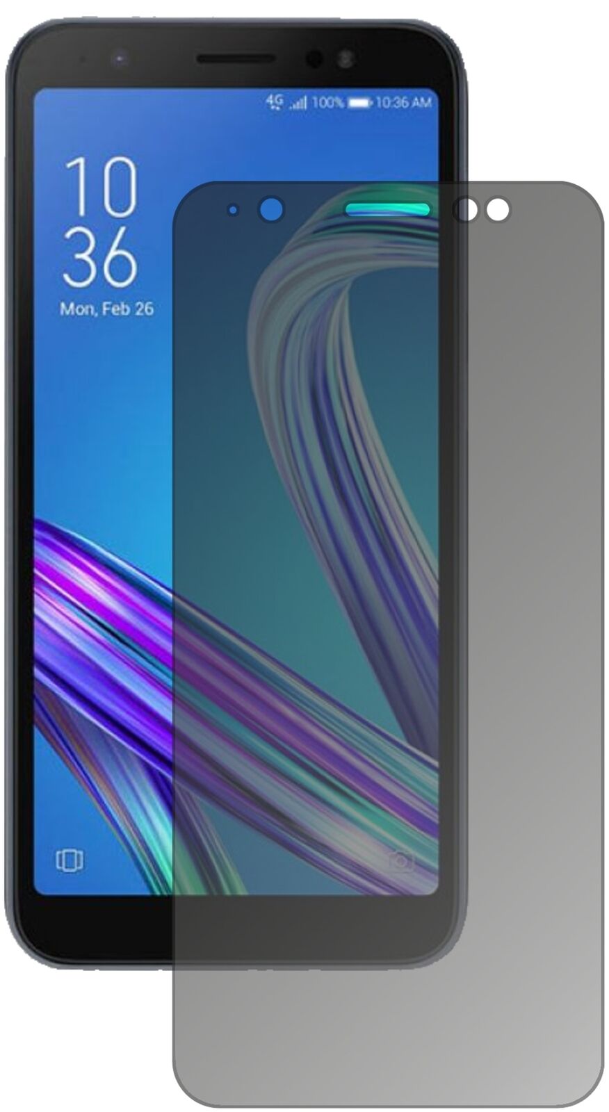 Blickschutzfolie von dipos passend für Asus Zenfone Live L1 ZA550KL, präziser Zuschnitt und blasenfrei montiert