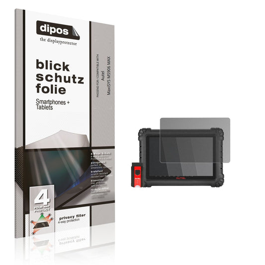 Blickschutzfolie von dipos passend für Autel MaxiSYS MS906 MAX, präziser Zuschnitt und blasenfrei montiert