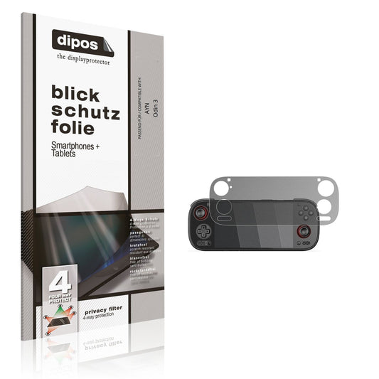 Blickschutzfolie von dipos passend für AYN Odin 3, präziser Zuschnitt und blasenfrei montiert
