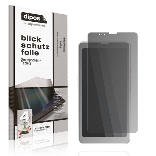 Blickschutzfolie von dipos passend für Bigme Hibreak Dual, präziser Zuschnitt und blasenfrei montiert