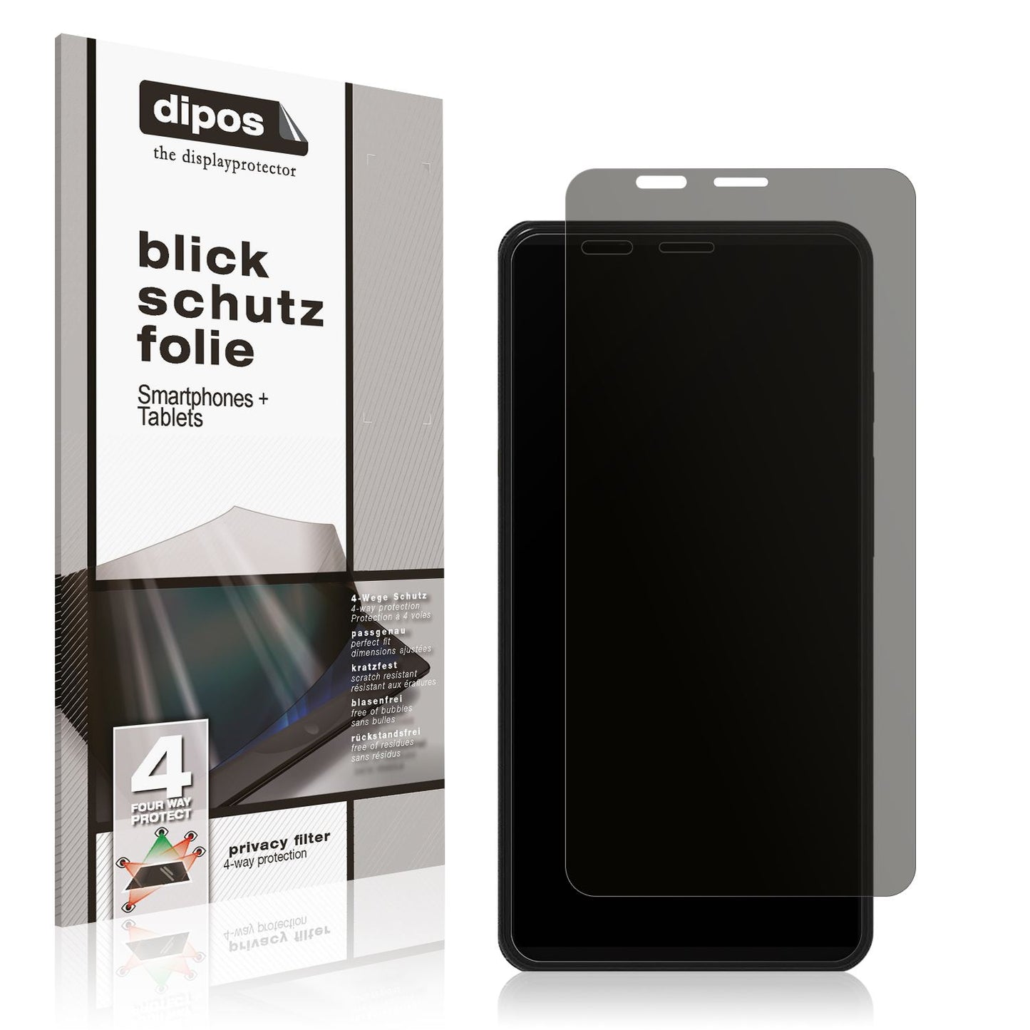 Blickschutzfolie von dipos passend für Bigme HiBreak Eink, präziser Zuschnitt und blasenfrei montiert