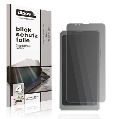 Blickschutzfolie von dipos passend für Bigme HiBreak Pro Color, präziser Zuschnitt und blasenfrei montiert