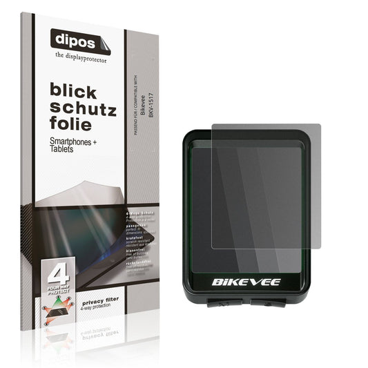 Blickschutzfolie von dipos passend für Bikevee BKV-1517, präziser Zuschnitt und blasenfrei montiert