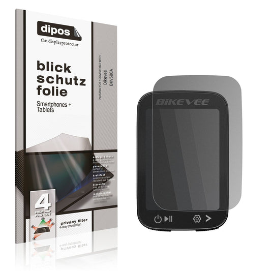 Blickschutzfolie von dipos passend für Bikevee BKV500A, präziser Zuschnitt und blasenfrei montiert