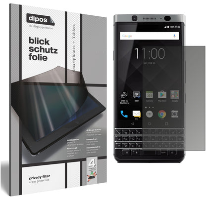 Blickschutzfolie von dipos passend für Blackberry KeyOne, präziser Zuschnitt und blasenfrei montiert