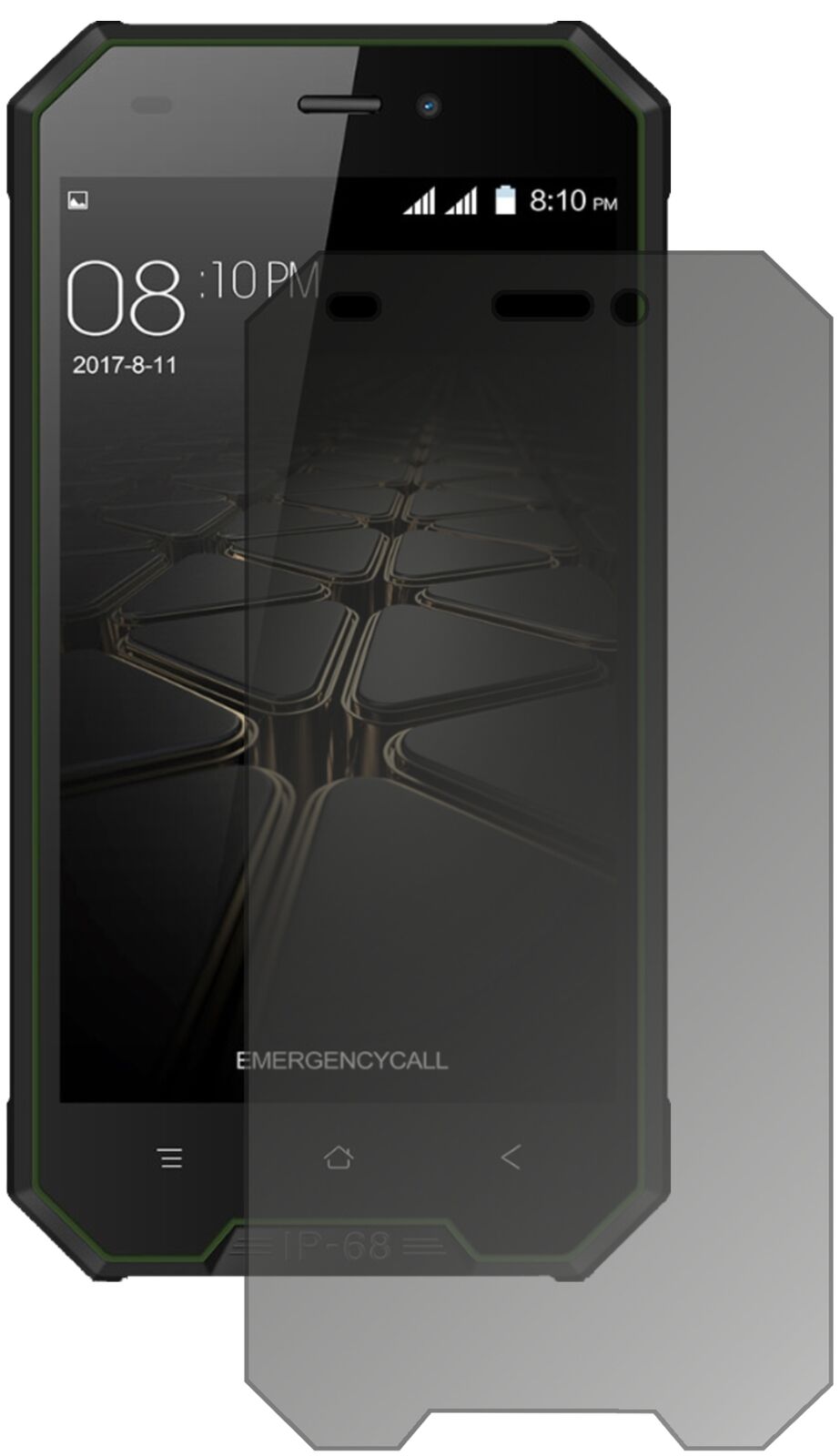 Blickschutzfolie von dipos passend für Blackview BV4000, präziser Zuschnitt und blasenfrei montiert
