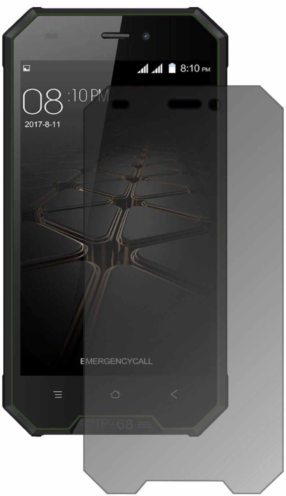 Blickschutzfolie von dipos passend für Blackview BV4000 Pro, präziser Zuschnitt und blasenfrei montiert