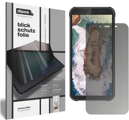 Blickschutzfolie von dipos passend für Blackview BV5500 Pro, präziser Zuschnitt und blasenfrei montiert