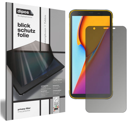 Blickschutzfolie von dipos passend für Blackview BV6300 Pro, präziser Zuschnitt und blasenfrei montiert