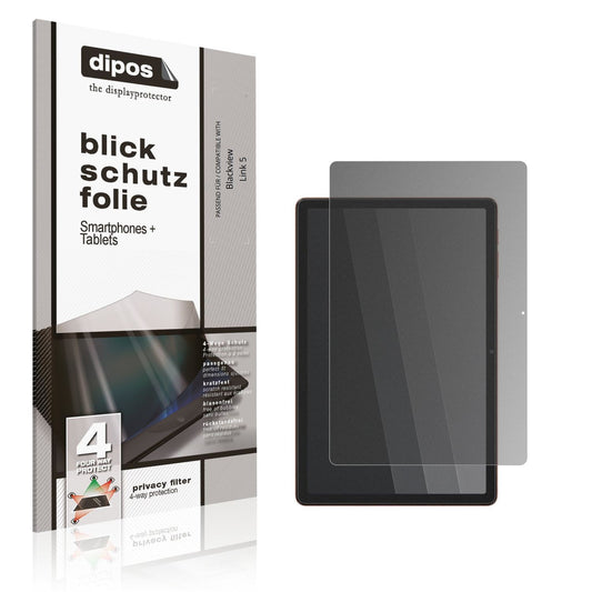 Blickschutzfolie von dipos passend für Blackview Link 5, präziser Zuschnitt und blasenfrei montiert