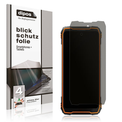 Blickschutzfolie von dipos passend für Blackview Oscal Tank 1, präziser Zuschnitt und blasenfrei montiert