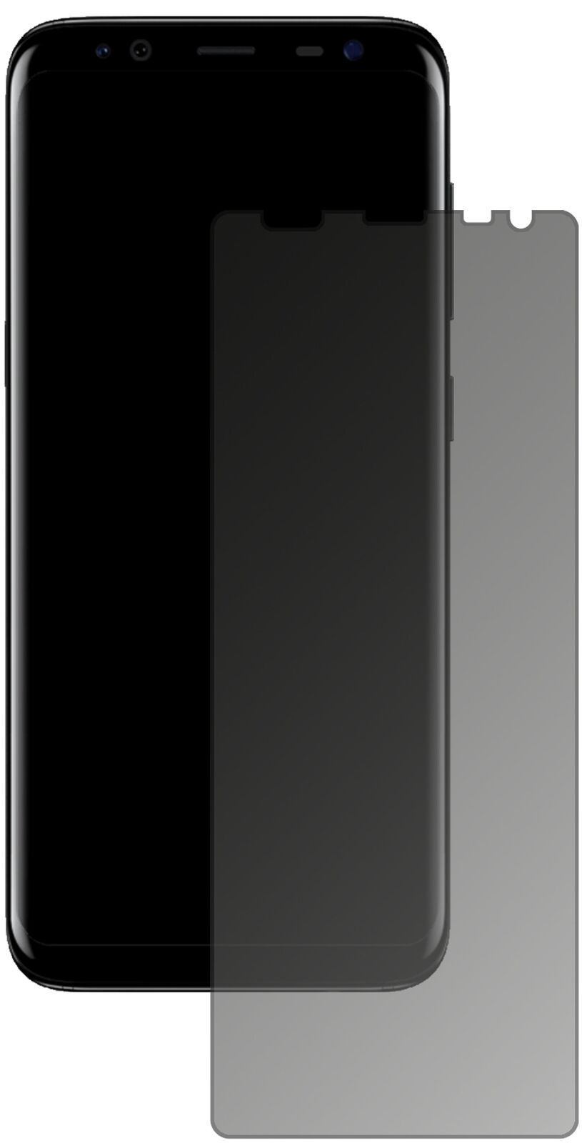 Blickschutzfolie von dipos passend für Blackview S8, präziser Zuschnitt und blasenfrei montiert