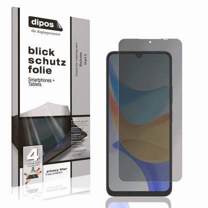 Blickschutzfolie von dipos passend für Blackview Shark 6 Kamera-Linse, präziser Zuschnitt und blasenfrei montiert