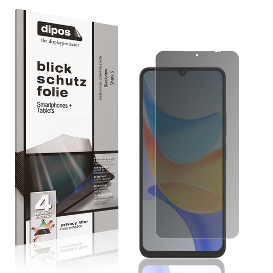 Blickschutzfolie von dipos passend für Blackview Shark 6 Kamera-Linse, präziser Zuschnitt und blasenfrei montiert
